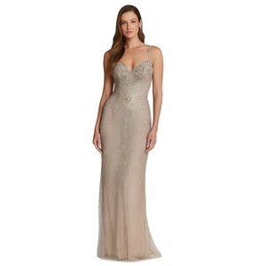 Lillie Rubin Beaded and Jeweled Gown Naked Illusion Size 8